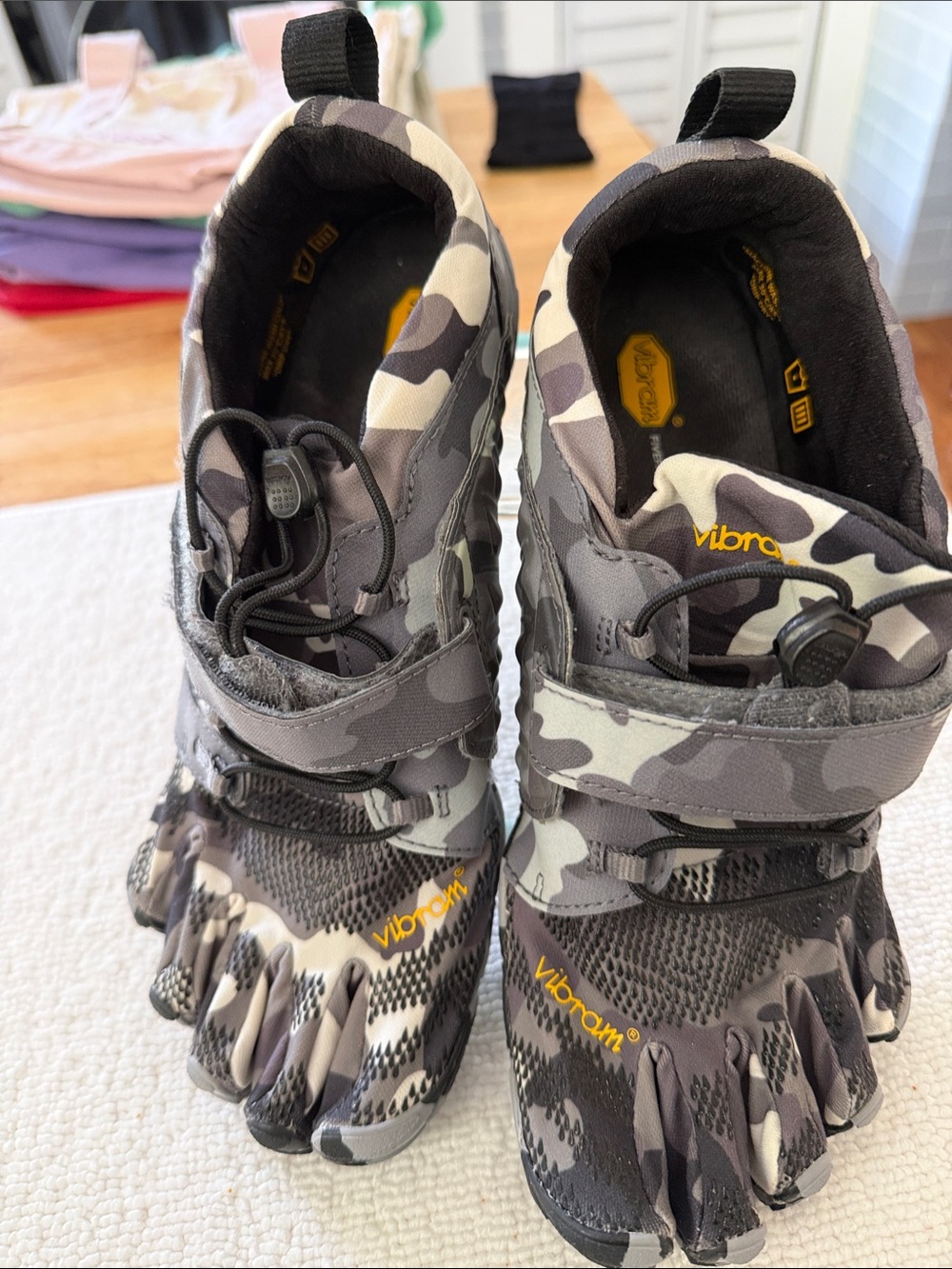 Vibram Gray Camouflage FiveFingers Toe Sneakers